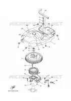 GENERATEUR pour Yamaha FT50J High Thrust, Electric Starter, Remote Control, Power Trim & Tilt, Shaft 20