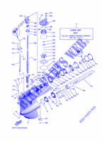 BOITIER D'HELICE ET TRANSMISSION 1 pour Yamaha F100F Electric Starter, Remote Control, Power Trim & Tilt, Shaft 25