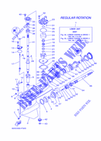 BOITIER D'HELICE ET TRANSMISSION 1 pour Yamaha F115B Electric Starter, Remote Control, Power Trim & Tilt, Shaft 20