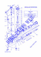 BOITIER D'HELICE ET TRANSMISSION 1 pour Yamaha F115B Electric Starter, Remote Control, Power Trim & Tilt, Shaft 25