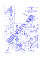 SYSTEME D'INCLINAISON 1 pour Yamaha F115B Electric Starter, Remote Control, Power Trim & Tilt, Shaft 25