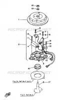 STATOR pour Yamaha 6C 2 Stroke, Manual Starter, Tiller Handle, Manual Tilt de 1987