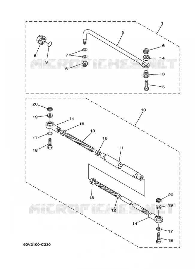 FIXATION DE DIRECTION Yamaha OUTBOARD ENGINES 150hp (110.3kW) 2011 F150  F150AETX
