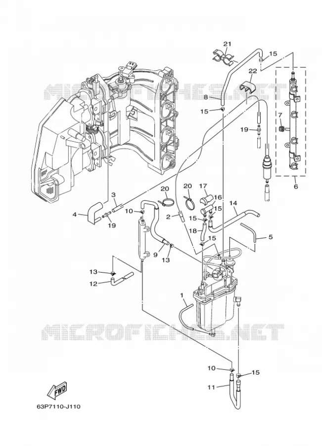 POMPE A INJECTION 2 Yamaha OUTBOARD ENGINES 150hp (110.3kW) 2011 F150  F150AETL