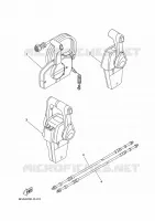 BOITIER DE COMMANDE A DISTANCE pour Yamaha F150F Electric Starter, Remote Control, Power Trim & Tilt, Shaft 25
