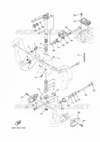 SUPPORT 2 pour Yamaha F150F Electric Starter, Remote Control, Power Trim & Tilt, Shaft 25