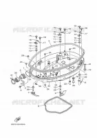 CAPOT INFERIEUR 1 pour Yamaha F150G Electric Starter, Remote Control, Power Trim & Tilt, Shaft 20
