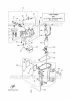 POMPE A INJECTION 1 pour Yamaha F150G Electric Starter, Remote Control, Power Trim & Tilt, Shaft 20