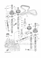SOUPAPE pour Yamaha F200B Electric Starter, Remote Control, Power Trim & Tilt, Shaft 25