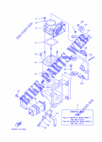 BOITIER PAPILLON INJECTION pour Yamaha F200B Electric Starter, Remote Control, Power Trim & Tilt, Shaft 25