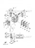 CYLINDRE / CARTER MOTEUR pour Yamaha 6D 2 Stroke, Manual Starter, Tiller Handle, Manual Tilt de 2002
