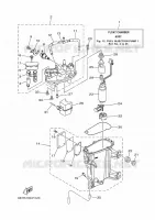 POMPE A INJECTION 1 pour Yamaha F200G Counter Rotation, Electric Starter, Remote Control, Power Trim & Tilt, Shaft 20