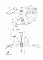 ALIMENTATION CARBURANT 1 pour Yamaha F225F Electric Starter, Remote Control, Power Trim & Tilt, Shaft 30