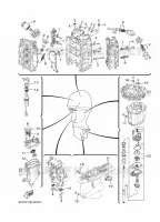 PIECES D'ENTRETIEN pour Yamaha F250D Electric Starter, Remote Control, Power Trim & Tilt, Shaft 25
