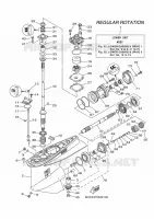 BOITIER D'HELICE ET TRANSMISSION 1 pour Yamaha F250G Electric Starter, Remote Control, Power Trim & Tilt, Shaft 25
