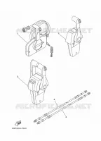 BOITIER DE COMMANDE A DISTANCE pour Yamaha F250G Electric Starter, Remote Control, Power Trim & Tilt, Shaft 25