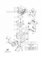 BOITIER PAPILLON INJECTION pour Yamaha F250G Electric Starter, Remote Control, Power Trim & Tilt, Shaft 30