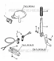 PIÈCES OPTIONNELLES 1 pour Yamaha 6D 2 Stroke, Manual Starter, Tiller Handle, Manual Tilt de 1985