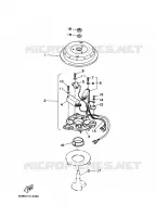 ALLUMAGE pour Yamaha 8C Manual Starter, Tiller Handle, Manual Tilt, Pre-Mixing, Shaft 15