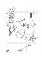 ELECTRIQUE pour Yamaha 8C Manual Starter, Tiller Handle, Manual Tilt, Pre-Mixing, Shaft 15