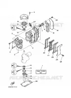 CYLINDRE / CARTER MOTEUR pour Yamaha 8C 2 Stroke, Manual Starter, Tiller Handle, Manual Tilt de 1997