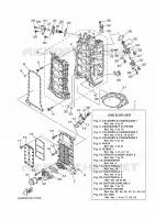 CYLINDRE / CARTER MOTEUR 1 pour Yamaha LF350U Counter Rotation, Electric Starter, Tiller & Remote Control, Power Trim & Tilt, Shaft 30