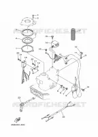 ELECTRIQUE pour Yamaha 8C Manual Starter, Tiller Handle, Manual Tilt, Pre-Mixing, Shaft 15