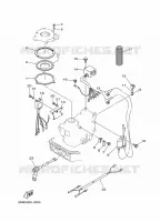 ELECTRIQUE pour Yamaha 8C Manual Starter, Tiller Handle, Manual Tilt, Pre-Mixing, Shaft 20