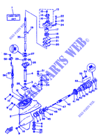 BOITIER D'HELICE ET TRANSMISSION 1 pour Yamaha 9.9D 2 Stroke de 1993