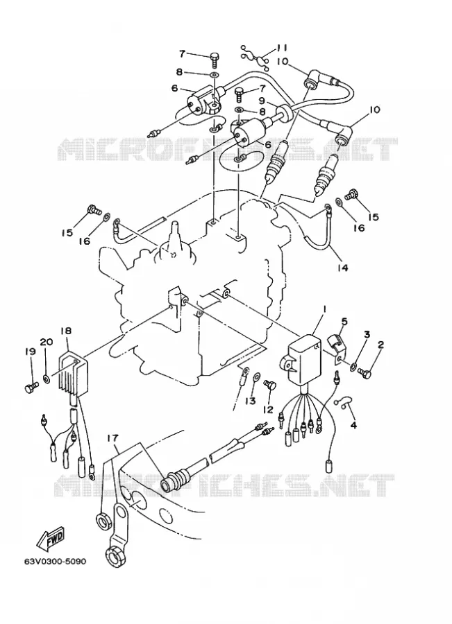ELECTRIQUE Yamaha OUTBOARD ENGINES 9.9hp (7.3kW) 2010 9.9  9.9FMHS