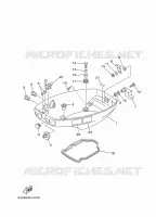 CAPOT INFERIEUR pour Yamaha 9.9F Manual Starter, Tiller Handle, Manual Tilt, Pre-Mixing, Shaft 15