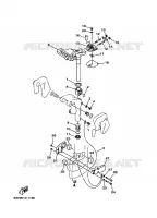 SUPPORT 2 pour Yamaha 9.9F Manual Starter, Tiller Handle, Manual Tilt, Pre-Mixing, Shaft 15