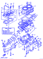 CYLINDRE / CARTER MOTEUR pour Yamaha SJ650S de 1990
