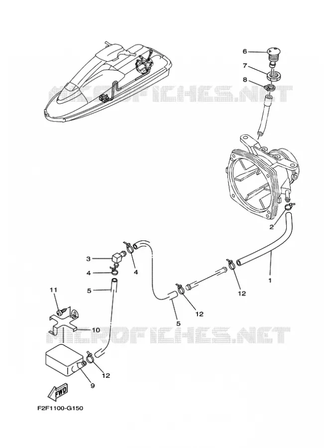 HULL & DECK Yamaha WAVERUNNER 700 2016 SUPERJET  SJ700B-R