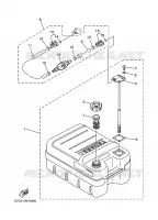 RESERVOIR A ESSENCE pour Yamaha E15D Enduro, Manual Starter, Tiller Handle, Manual Tilt, Pre-Mixing de 2003