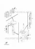 PIECES D'ENTRETIEN pour Yamaha E8DM ENDURO, Manual Starter, Tiller Handle, Manual Tilt, Shaft 20
