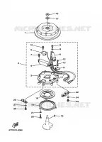 ALLUMAGE pour Yamaha E8D Enduro, Manual Starter, Tiller Handle, Manual Tilt, Pre-Mixing, Shaft 20