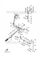 COMMANDE D'ACCELERATEUR pour Yamaha E8D Enduro, Manual Starter, Tiller Handle, Manual Tilt, Pre-Mixing, Shaft 20