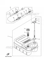 RESERVOIR A ESSENCE pour Yamaha E8D Enduro, Manual Starter, Tiller Handle, Manual Tilt, Pre-Mixing, Shaft 20