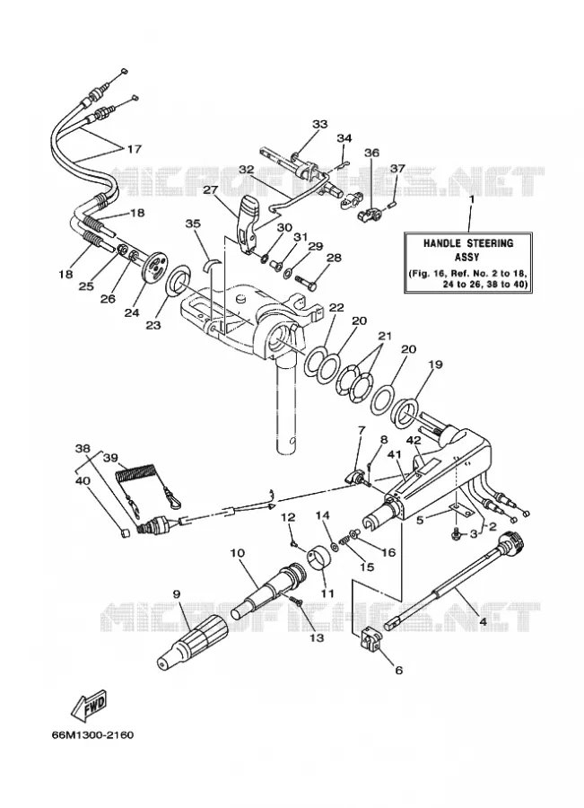 DIRECTION Yamaha OUTBOARD ENGINES 15hp (11.0kW) 2003 F15  F15AMHL