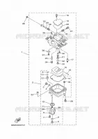CARBURATEUR pour Yamaha F15A 4 Stroke de 2002