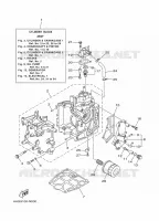CYLINDRE / CARTER MOTEUR 1 pour Yamaha F15C Manual Starter, Tiller Handle, Manual Tilt, Shaft 15