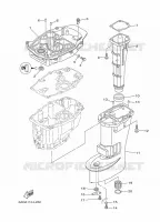 FOURREAU   FUT pour Yamaha F15C Manual Starter, Tiller Handle, Manual Tilt, Shaft 20