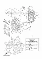CYLINDRE / CARTER MOTEUR 2 pour Yamaha F15C Electric Starter, Remote Control, Manual Tilt, Shaft 20