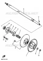 POULIE SECONDAIRE pour Yamaha BRAVO 250 de 1988