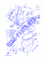 CAPOT INFERIEUR pour Yamaha F15C Electric Starter, Remote Control, Manual Tilt, Shaft 20