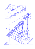 RESERVOIR A ESSENCE 2 pour Yamaha F15C Electric Starter, Remote Control, Manual Tilt, Shaft 20