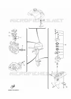 PIECES D'ENTRETIEN pour Yamaha F2.5A Manual Starter, Tiller Handle, Manual Tilt, Shaft 15