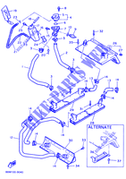 RADIATEUR / DURITES pour Yamaha EXCITER II ST de 1993