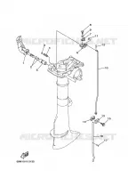 COMMANDE D'ACCELERATEUR pour Yamaha F2.5A Manual Starter, Tiller Handle, Manual Tilt, Shaft 20